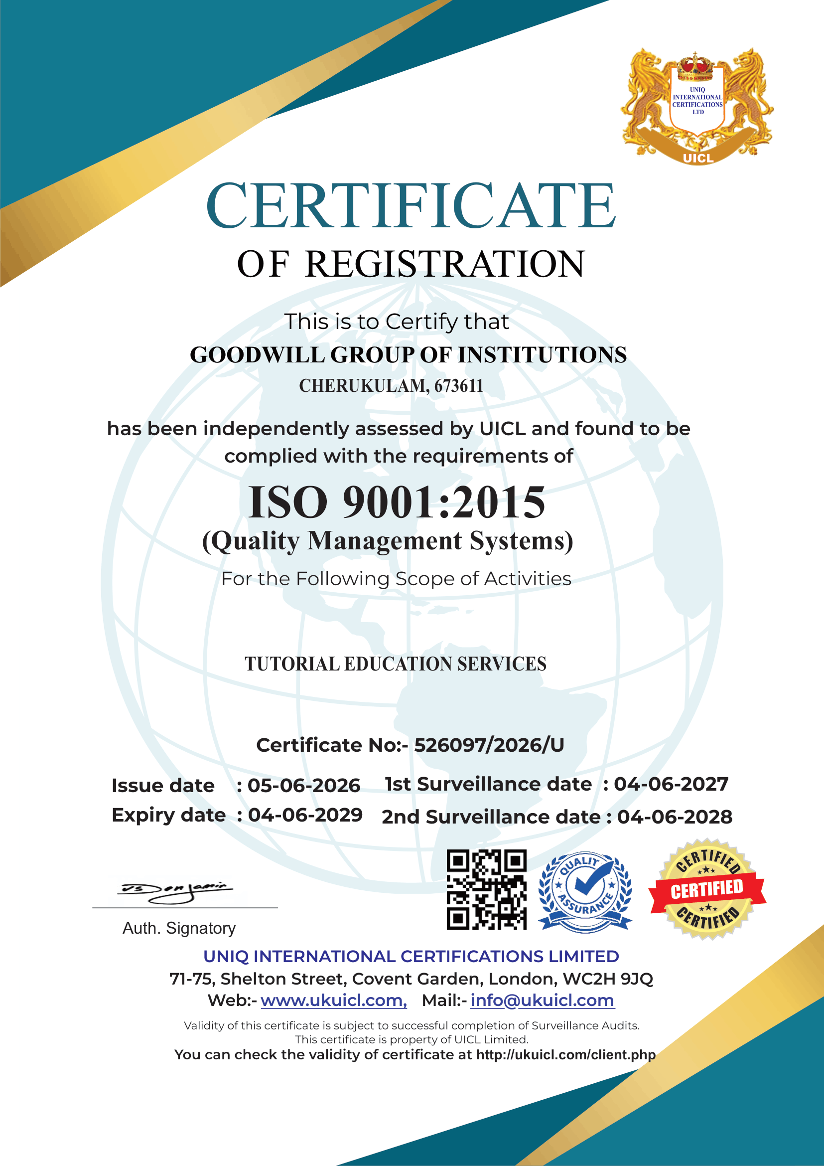 ISO Certified Institute
